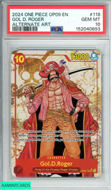 2024 ONE PIECE OP09-EMPERORS IN THE NEW WORLD GOL D ROGER #118 ALTERNATE ART PSA 10 GEM MT 152040893