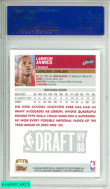 2003 TOPPS LEBRON JAMES #221 COLLECTION CAVALIERS ROOKIE PSA 10 GEM MT 40486010