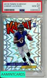 2018 PANINI KABOOM! LAMAR JACKSON #LJ PSA 10 GEM MT RC 63899824