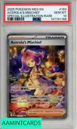 2025 POKEMON MEG EN-MEGA EVOLUTION ACEROLA S MISCHIEF #183 SIR RARE PSA 10 147761166