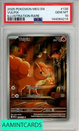 2025 POKEMON MEG EN-MEGA EVOLUTION VULPIX #138 ILLUSTRATION RARE PSA 10 144064214