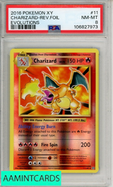 2016 POKEMON XY EVOLUTIONS CHARIZARD-REV FOIL #11 EVOLUTIONS PSA 8 NM-MT 106827973