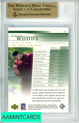2001 UPPED DECK TIGER WOODS #1 BGS 9.5 GEM MINT RC 0005514969
