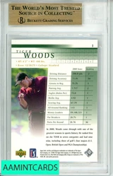 2001 UPPED DECK TIGER WOODS #1 BGS 9.5 GEM MINT RC 0006112780