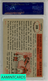 1956 TOPPS CHUCK BEDNARIK #28 PSA 7 NM 17151526