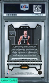 2023 PANINI PRIZM VICTOR WEMBANYAMA #136 ORANGE ICE ROOKIE RC PSA 10 GEM MT 149777788