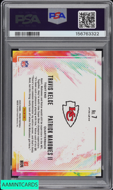 2025 PANINI PRIZM COLOR BLAST DUALS TRAVIS KELCE PATRICK MAHOMES II #7 PSA 10 156763322