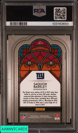 2018 PANINI PRIZM STAINED GLASS SAQUON BARKLEY #SG-7 GIANTS PSA 10 GEM MT 103163693