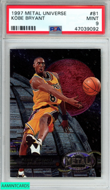 1997 METAL UNIVERSE KOBE BRYANT #81 LAKERS HOF PSA 9 MINT 47039092