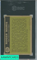 1961 TOPPS ROGER MARIS ALL STAR  #576 SGC 4 0903983