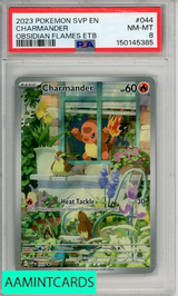 2023 POKEMON SVP EN-SV BSP CHARMANDER #044 OBSIDIAN FLAMES ETB PSA 8 NM-MT 150145385