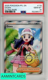 2025 POKEMON PFL EN-PHANTASMAL FLAMES DAWN #118 ULTRA RARE PSA 10 GEM MT 152365771