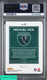 2024 PANINI DONRUSS OPTIC DOWNTOWN! MICHAEL VICK #25 GOLD 1 OF 10 PSA 9 MINT 162198582