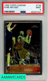 1996 TOPPS CHROME KOBE BRYANT #138 PSA 9 MINT RC 46297447