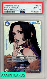 2023 ONE PIECE OP04-KINGDOMS OF INTRIGUE BOA HANCOCK #078 SPECIAL ALT ART PSA 10 85388034