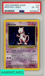 1999 POKEMON GAME MEWTWO-HOLO #10 PSA 6 EX-MT 62286681