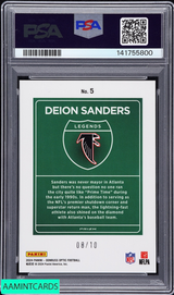 2024 PANINI DONRUSS OPTIC DOWNTOWN LEGENDS DEION SANDERS #5 GOLD 8 OF 10 PSA 10 141755800