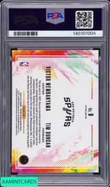 2024 PANINI PRIZM BLACK COLOR BLAST DUALS VICTOR WEMBANYAMA TIM DUNCAN #9 PSA 10 140101004