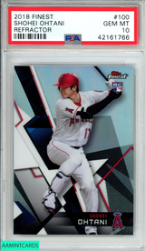2018 FINEST SHOHEI OHTANI #100 REFRACTOR ROOKIE RC ANGELS PSA 10 GEM MT 42161766