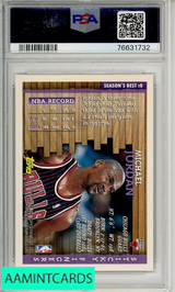 1996 TOPPS SEASONS BEST MICHAEL JORDAN #18 STICKY FINGERS PSA 9 MINT 76631732