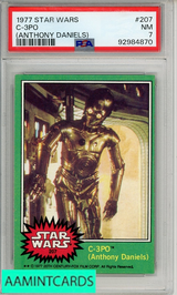 1977 STAR WARS C-3PO #207 (ANTHONY DANIELS) PSA 7 NM 92984870