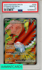2025 POKEMON DRI EN-DESTINED RIVALS ETHANS HO-OH EX #209 ULTRA RARE PSA 10 123685047