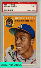 1954 TOPPS HENRY AARON #128 PSA 5 EX RC 12263064