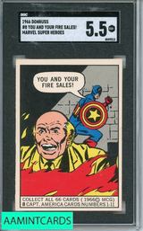 1966 DONRUSS MARVEL SUPER HEROES YOU AND YOUR FIRE SALES! #8 SGC 5.5 4049513