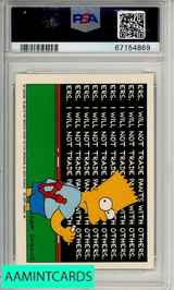 1990 TOPPS SIMPSONS STICKERS EVIL BART #14 STICKERS PSA 7 NM 67154869