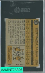 1960 TOPPS MICKEY MANTLE #350 SGC 1.5 0802169
