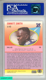 1990 FLEER UPDATE EMMITT SMITH #U-40 ROOKIE RC PSA 10 GEM MT 04002643