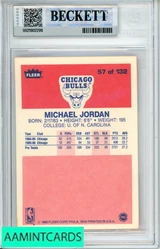 1986-87 FLEER MICHAEL JORDAN #57 BGS 8 RC 0021802298