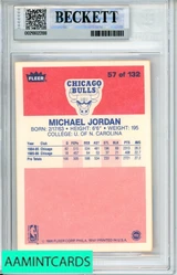 1986-87 FLEER MICHAEL JORDAN #57 BGS 6.5 RC 0021802288