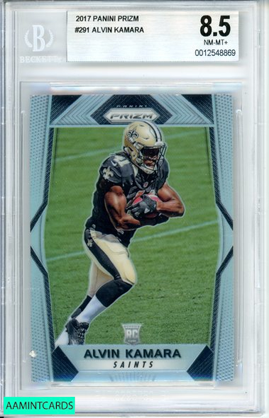 2017 PANINI PRIZM ALVIN KAMARA #291 N. O. SAINTS ROOKIE RC BGS 8.5 0012548869