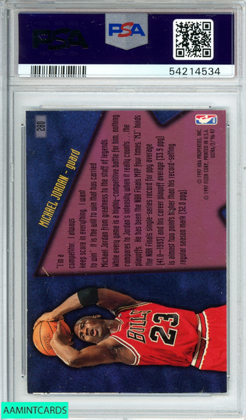 1996 ULTRA MICHAEL JORDAN #280 CHICAGO BULLS HOF! PSA 7 NM 54214534