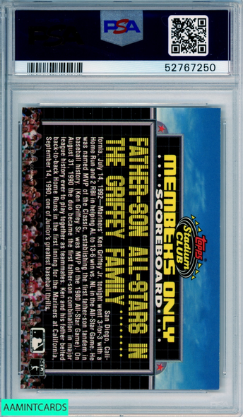 1992 STADIUM CLUB KEN GRIFFEY JR # MEMBERS ONLY HOF MARINERS PSA 6 EX-MT 52767250