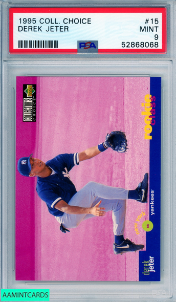 1995 COLLECTORS CHOICE DEREK JETER #15 HOF NEW YORK YANKEES PSA 9 MINT 52868068