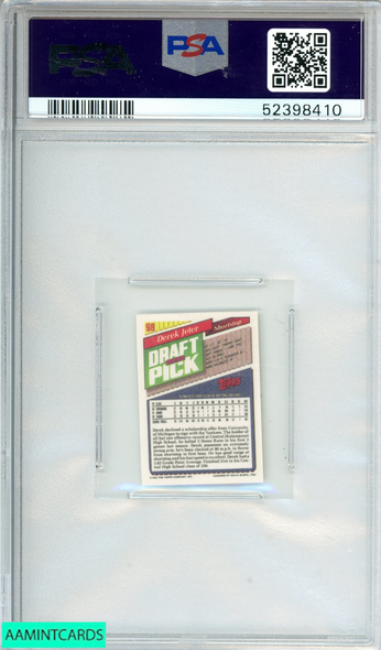 1993 TOPPS MICRO DEREK JETER #98 NY YANKEES MINI ROOKIE RC PSA 8 NM-MT 52398410