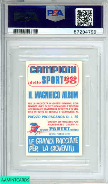 1969 PANINI CAMPIONI DELLO SPORT CAMPIONI #124 BRUCE MCLAREN PSA MINT 9 POP 3 57294799