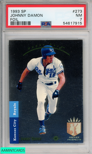 1993 SP JOHNNY DAMON #273 KANSAS CITY ROYALS ROOKIE RC FOIL PSA 7 NM 54617915