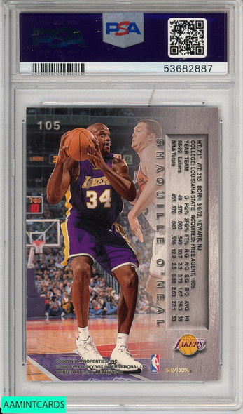 1999 METAL SHAQUILLE O NEAL #105 HOF LOS ANGELES LAKERS PSA 8 NM-MT 53682887