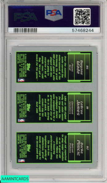 2003 TOPPS ROOKIE MATRIX DARKO MILICIC LEBRON JAMES DWYANE WADE RC PSA 8 NM-MT 57468244