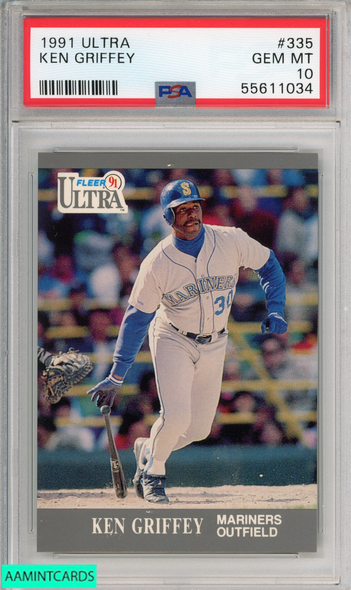 1991 ULTRA KEN GRIFFEY #335 SEATTLE MARINERS HOF PSA 10 GEM MT 55611034