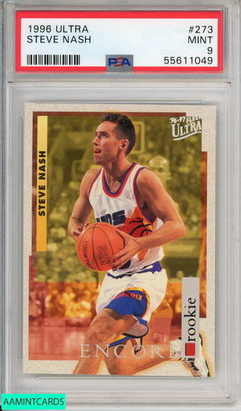 1996 ULTRA STEVE NASH #273 ROOKIE PHOENIX SUNS HOF RC PSA 9 MINT 55611049