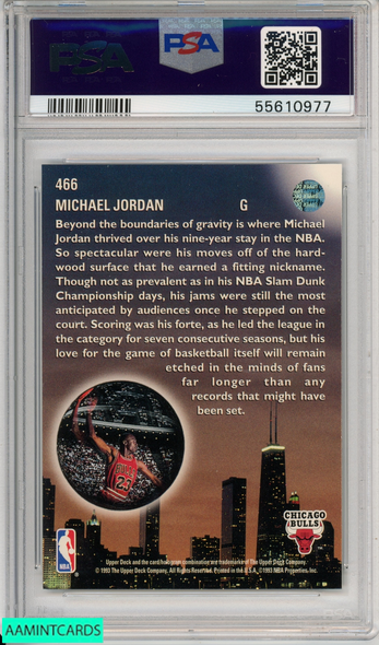 1993 UPPER DECK MICHAEL JORDAN #204 CHICAGO BULLS HOF PSA 9 MINT 61876748 -  AA Mint Cards