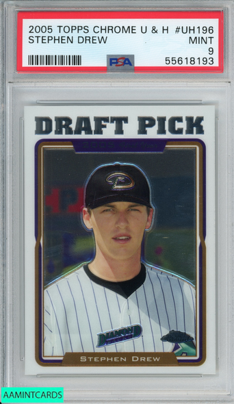 2005 TOPPS CHROME UPDATES AND HIGHLIGHTS STEPHEN DREW #UH196 ROOKIE PSA 9 MINT 55618193