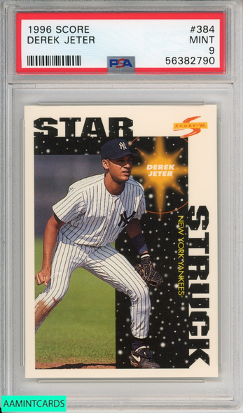 1996 SCORE DEREK JETER #384 NEW YORK YANKEES HOF PSA 9 MINT 56382790