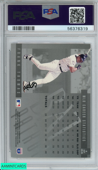 1995 LEAF LIMITED BAT PATROL FRANK THOMAS #1 CHICAGO WHITE SOX HOF PSA 9 MINT 56376319