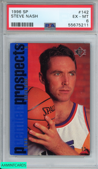 1996 SP STEVE NASH #142 ROOKIE RC PHOENIX SUNS HOF PSA 6 EX-MT 55675211