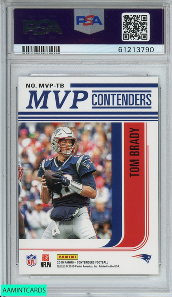 2019 PANINI CONTENDERS MVP CONTENDERS TOM BRADY #MVPTB PSA 9 MINT 61213790